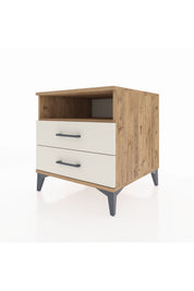 Kronos Komodin Tek Raflı 2 Çekmeceli 60x59x64 Çam-Aytaşı