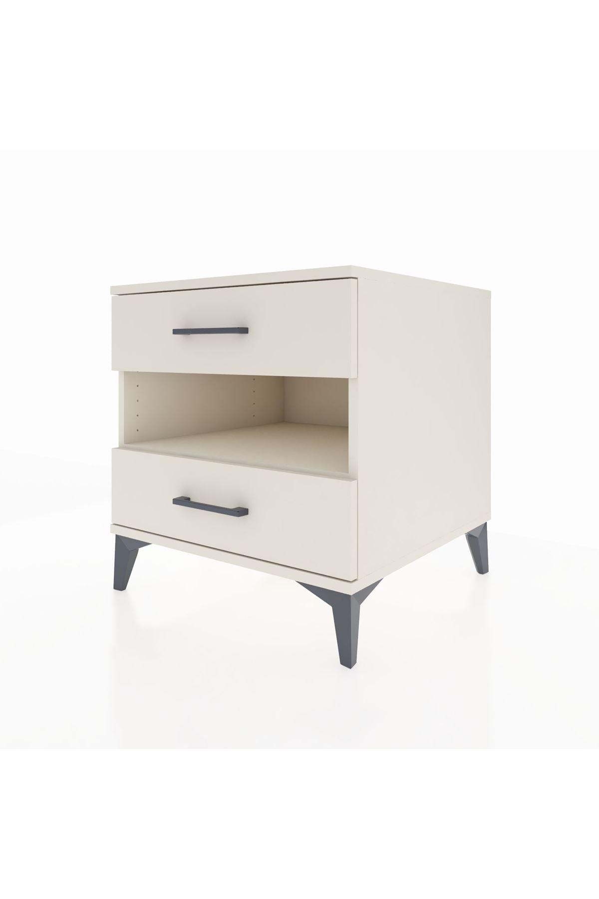 Kronos Komodin Tek Raflı 2 Çekmeceli 60x59x64 Aytaşı-Aytaşı