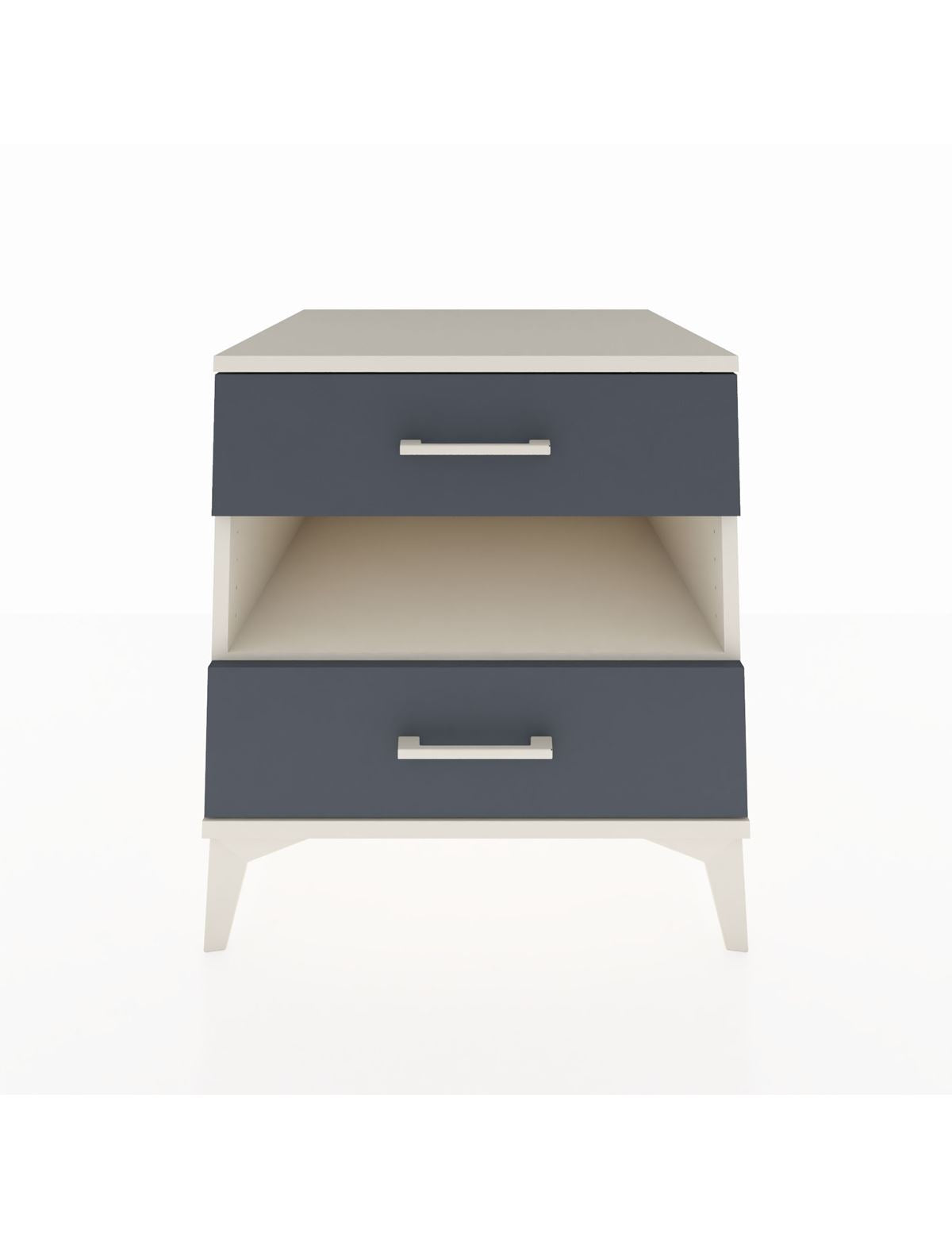 Kronos Komodin Tek Raflı 2 Çekmeceli 60x59x64 Aytaşı-Antrasit