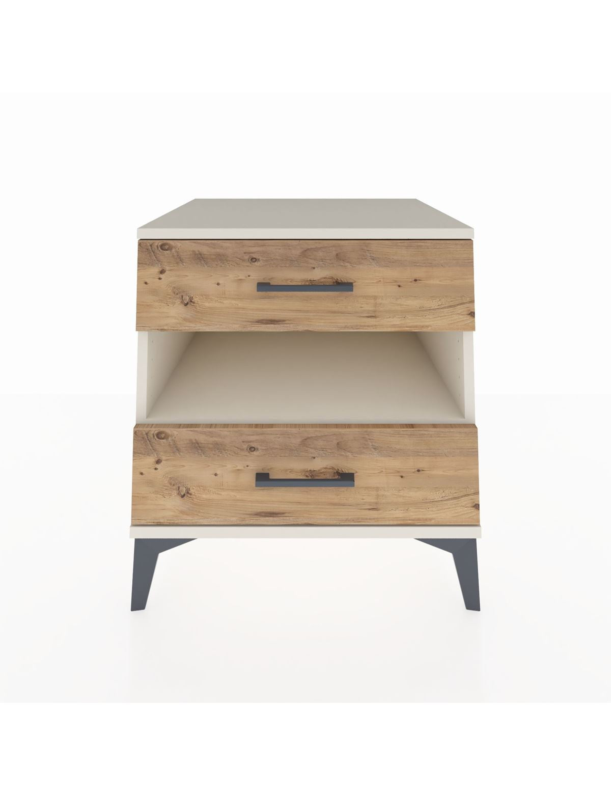 Kronos Komodin Tek Raflı 2 Çekmeceli 60x59x64 Aytaşı-Çam