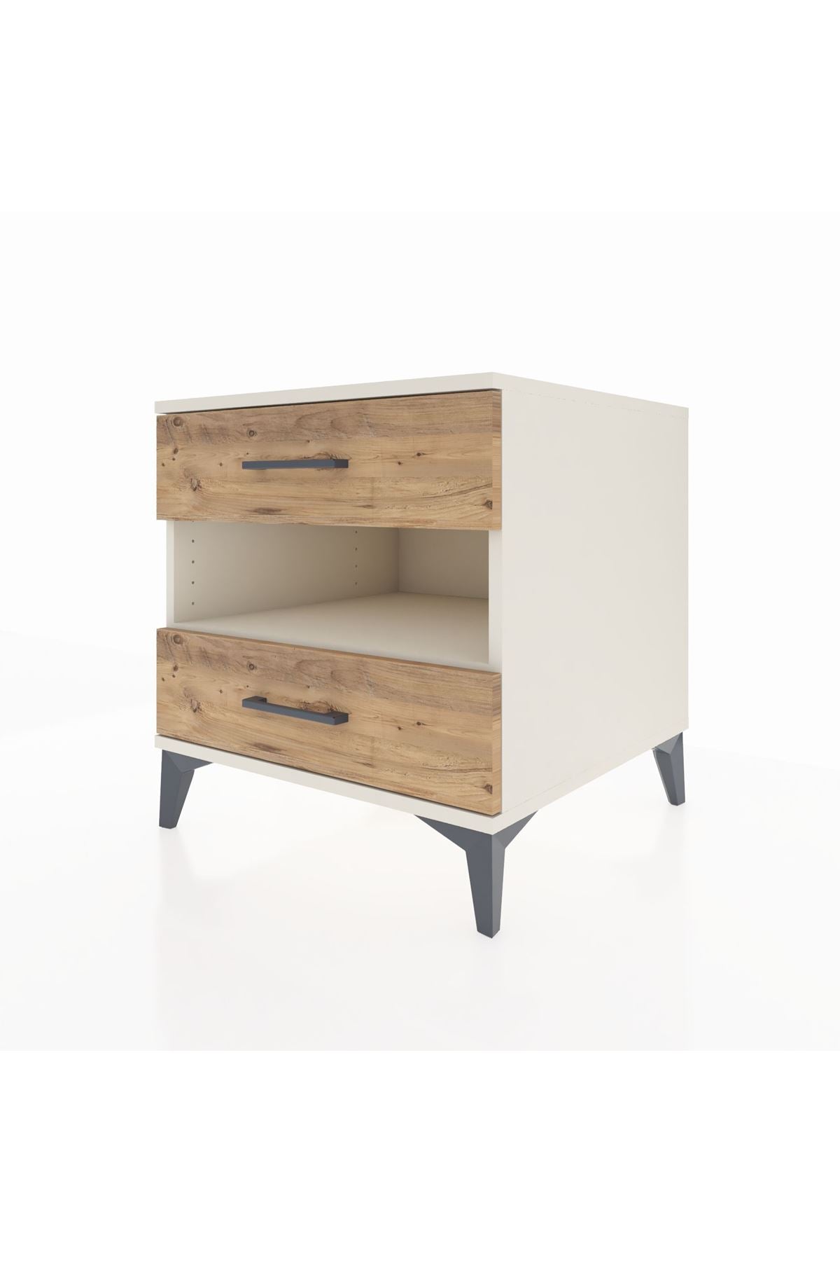 Kronos Komodin Tek Raflı 2 Çekmeceli 60x59x64 Aytaşı-Çam
