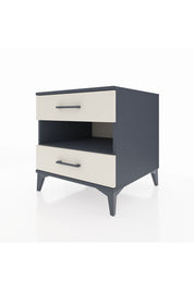 Kronos Komodin Tek Raflı 2 Çekmeceli 60x59x64 Antrasit-Aytaşı