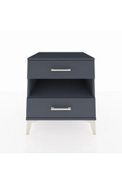 Kronos Komodin Tek Raflı 2 Çekmeceli 60x59x64 Antrasit-Antrasit