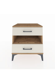 Kronos Komodin Tek Raflı 2 Çekmeceli 60x59x64 Çam-Aytaşı