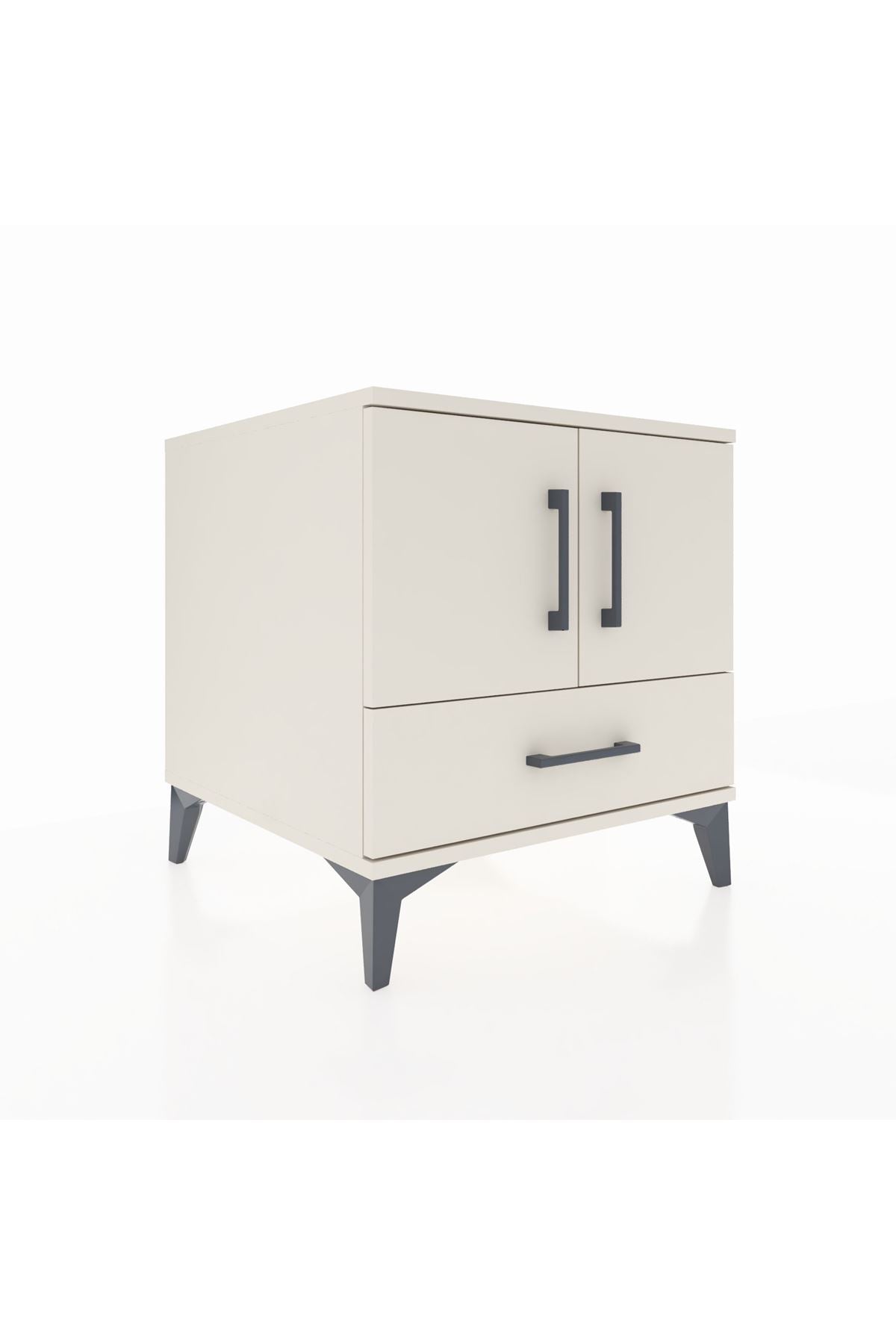 Kronos Komodin 2 Raflı Tek Çekmeceli 2 Kapaklı 60x59x64 Aytaşı-Aytaşı