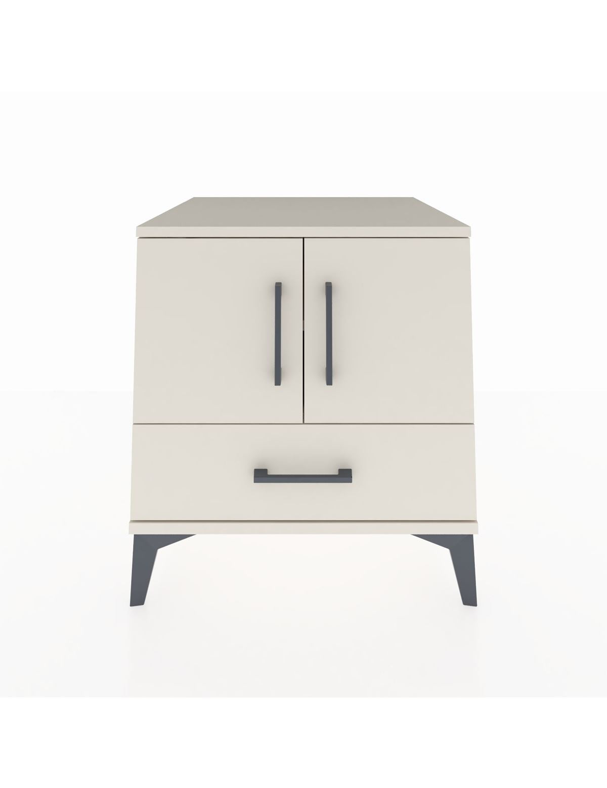 Kronos Komodin 2 Raflı Tek Çekmeceli 2 Kapaklı 60x59x64 Aytaşı-Aytaşı