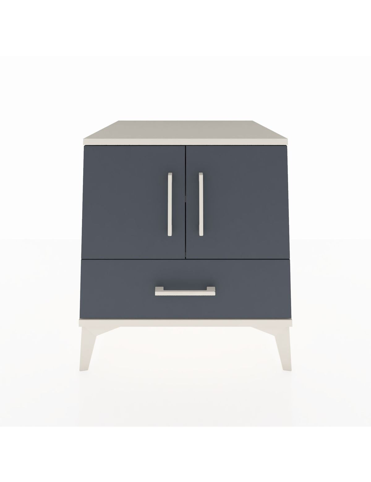 Kronos Komodin 2 Raflı Tek Çekmeceli 2 Kapaklı 60x59x64 Aytaşı-Antrasit