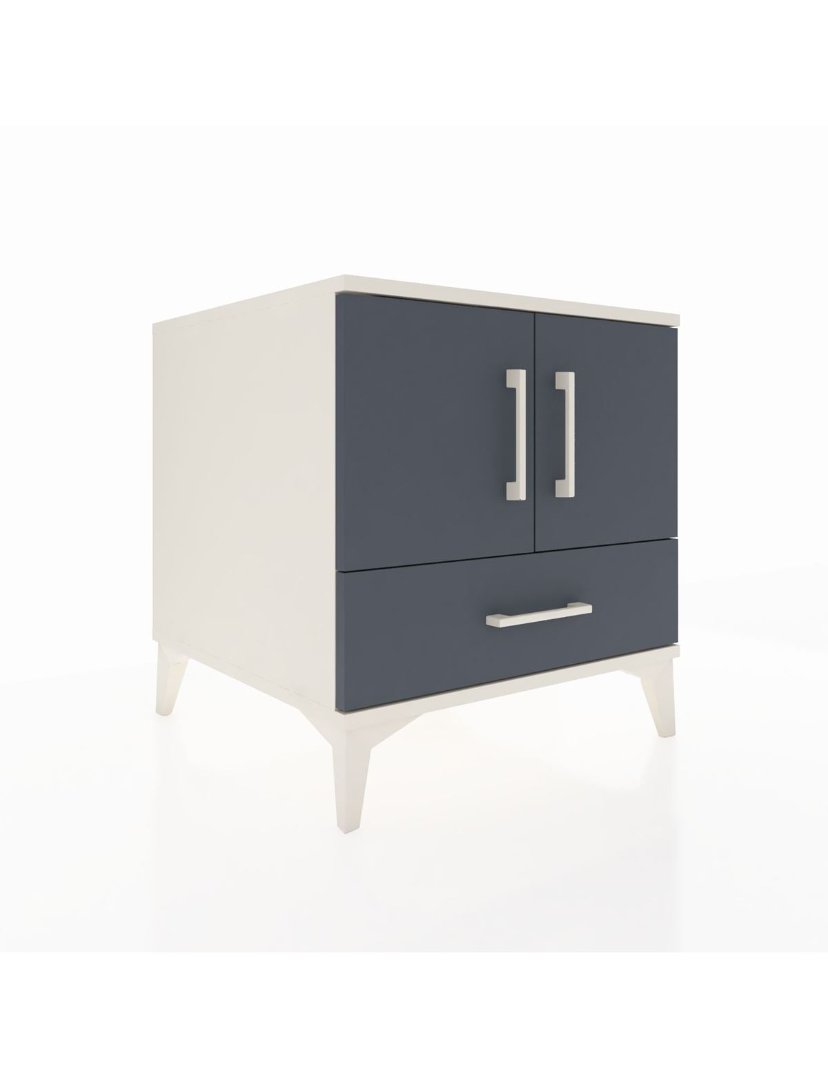 Kronos Komodin 2 Raflı Tek Çekmeceli 2 Kapaklı 60x59x64 - S78M007V2C