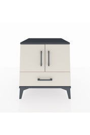 Kronos Komodin 2 Raflı Tek Çekmeceli 2 Kapaklı 60x59x64 Antrasit-Aytaşı