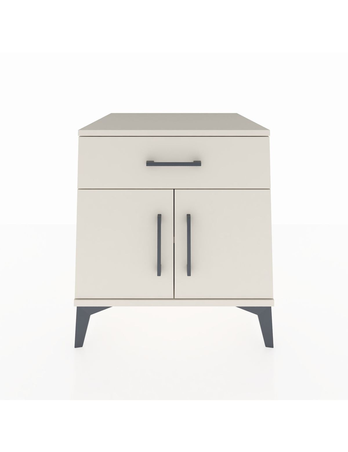 Kronos Komodin Tek Raflı Tek Çekmeceli 2 Kapaklı 60x59x64 Aytaşı-Aytaşı