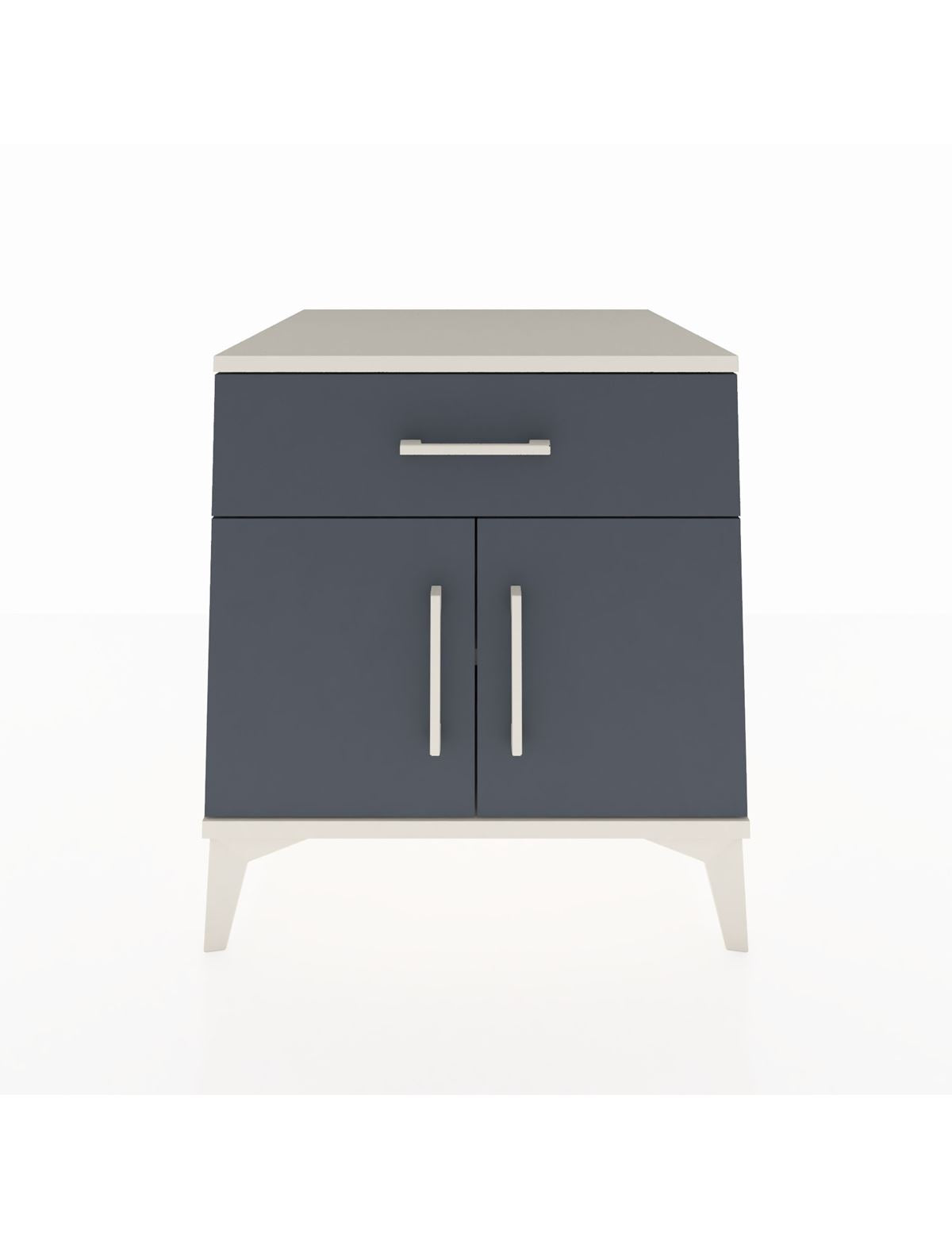 Kronos Komodin Tek Raflı Tek Çekmeceli 2 Kapaklı 60x59x64 Aytaşı-Antrasit