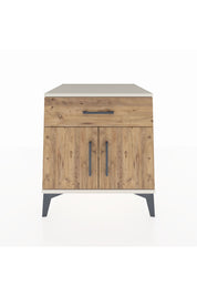 Kronos Komodin Tek Raflı Tek Çekmeceli 2 Kapaklı 60x59x64 Aytaşı-Çam