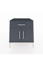 Kronos Komodin Tek Raflı Tek Çekmeceli 2 Kapaklı 60x59x64 Antrasit-Antrasit