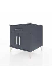 Kronos Komodin Tek Raflı Tek Çekmeceli 2 Kapaklı 60x59x64 Antrasit-Antrasit