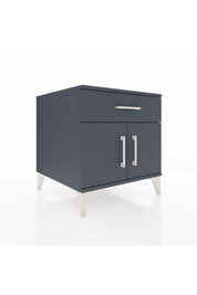 Kronos Komodin Tek Raflı Tek Çekmeceli 2 Kapaklı 60x59x64 Antrasit-Antrasit