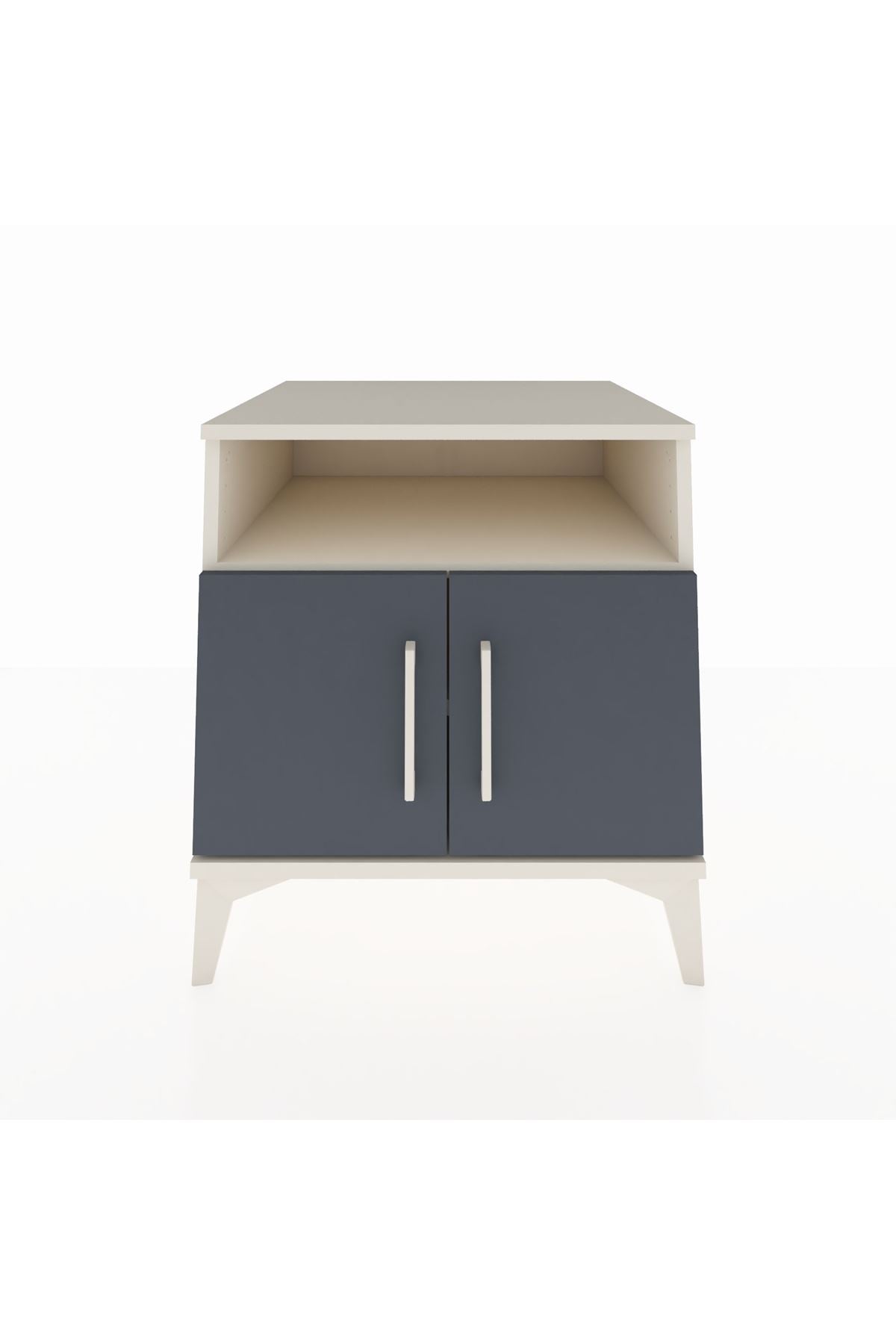 Kronos Komodin 2 Raflı 2 Kapaklı 60x59x64 Aytaşı-Antrasit