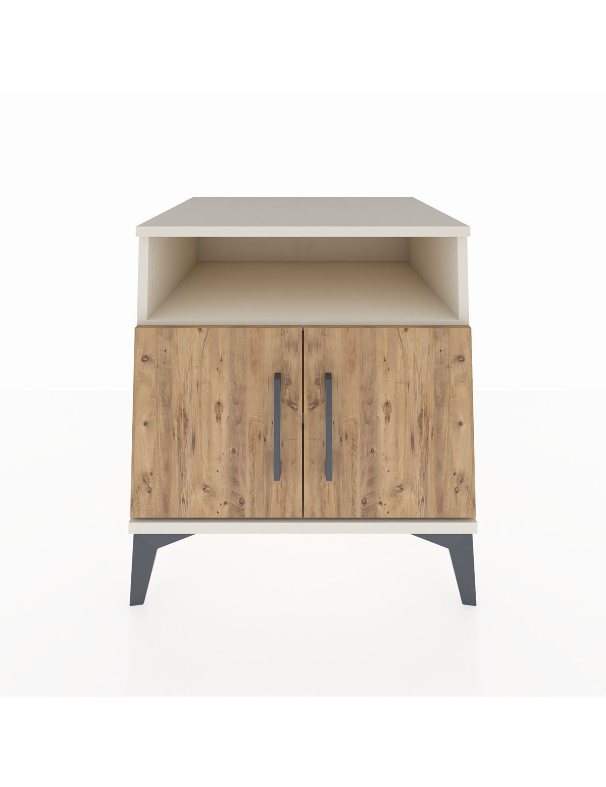 Kronos Komodin 2 Raflı 2 Kapaklı 60x59x64 Aytaşı-Çam