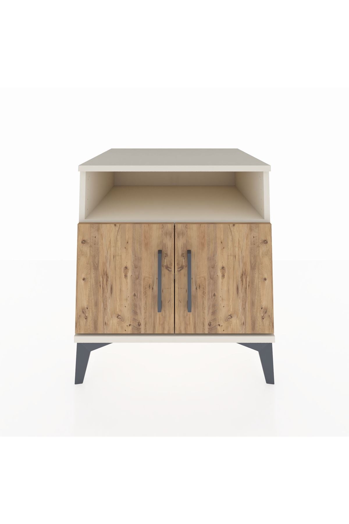 Kronos Komodin 2 Raflı 2 Kapaklı 60x59x64 Aytaşı-Çam