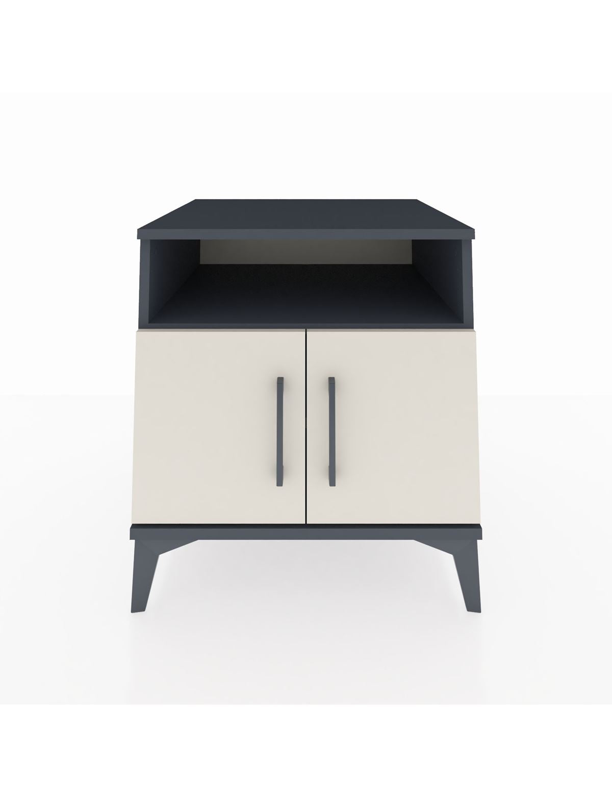 Kronos Komodin 2 Raflı 2 Kapaklı 60x59x64 Antrasit-Aytaşı