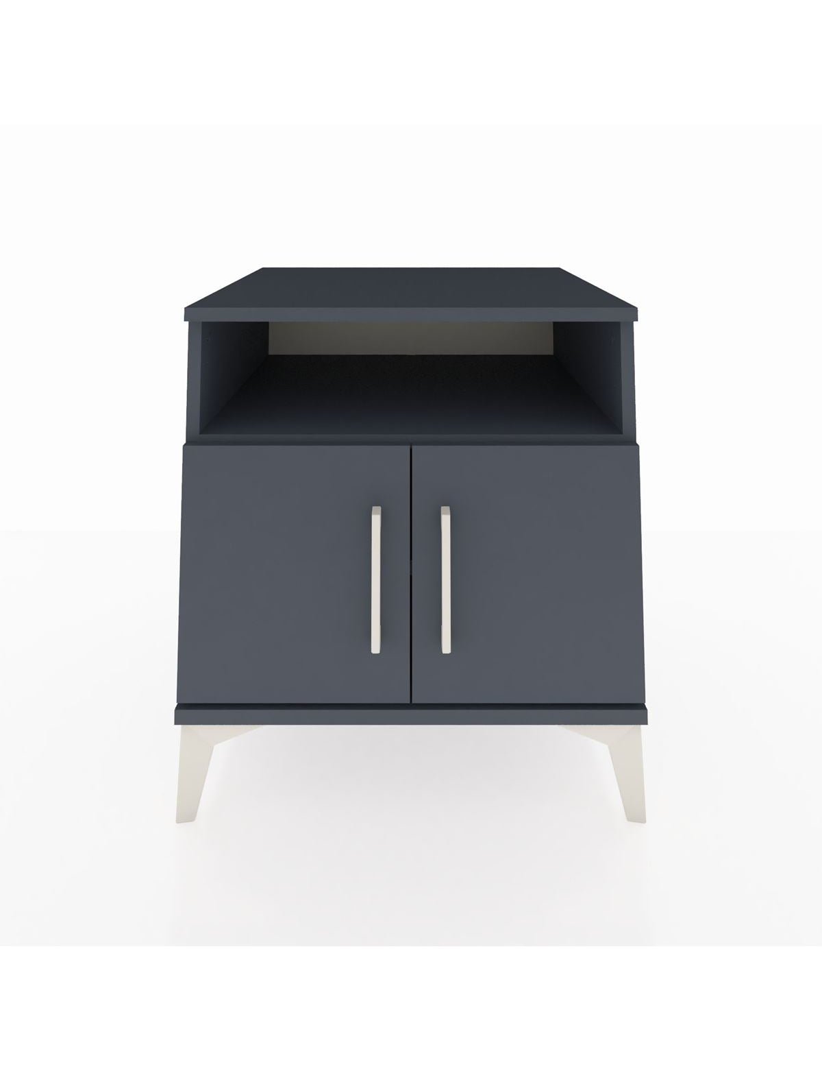 Kronos Komodin 2 Raflı 2 Kapaklı 60x59x64 Antrasit-Antrasit