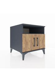 Kronos Komodin 2 Raflı 2 Kapaklı 60x59x64 Antrasit-Çam