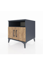 Kronos Komodin 2 Raflı 2 Kapaklı 60x59x64 Antrasit-Çam