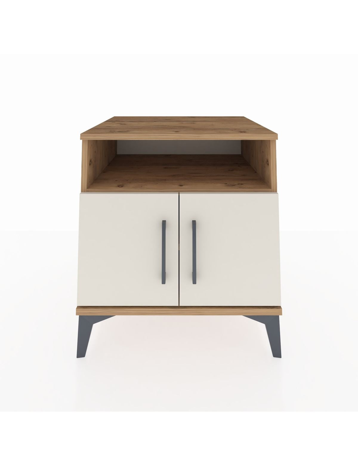 Kronos Komodin 2 Raflı 2 Kapaklı 60x59x64 Çam-Aytaşı