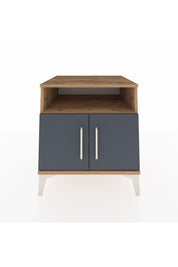 Kronos Komodin 2 Raflı 2 Kapaklı 60x59x64 Çam-Antrasit