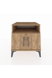 Kronos Komodin 2 Raflı 2 Kapaklı 60x59x64 Çam-Çam