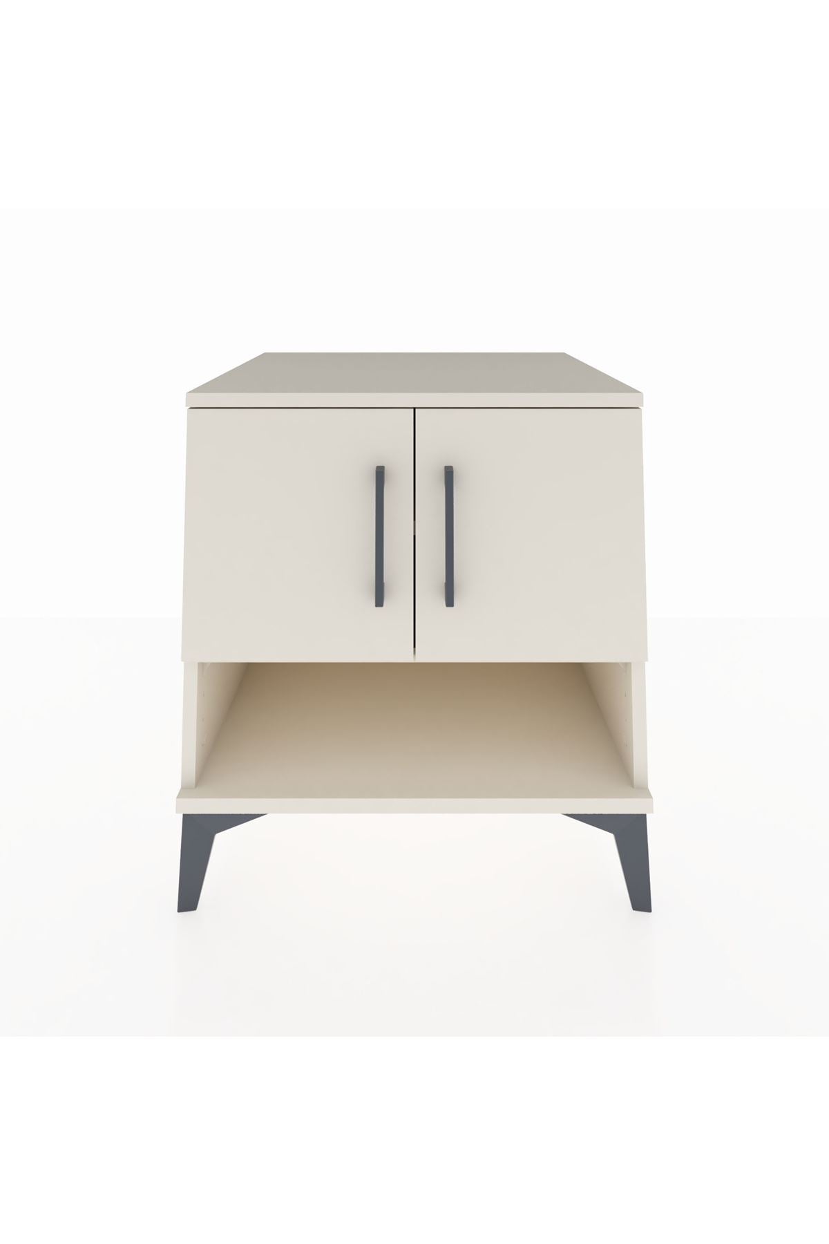 Kronos Komodin 2 Raflı 2 Kapaklı 60x59x64 Aytaşı-Aytaşı