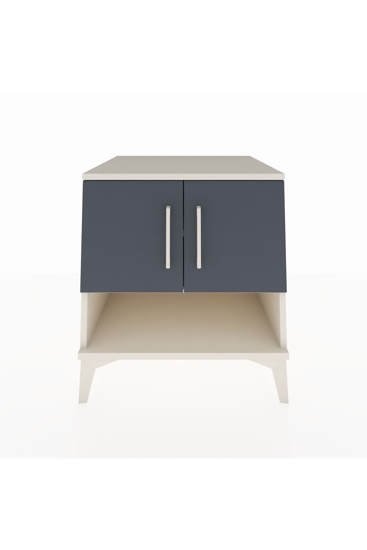 Kronos Komodin 2 Raflı 2 Kapaklı 60x59x64 Aytaşı-Antrasit