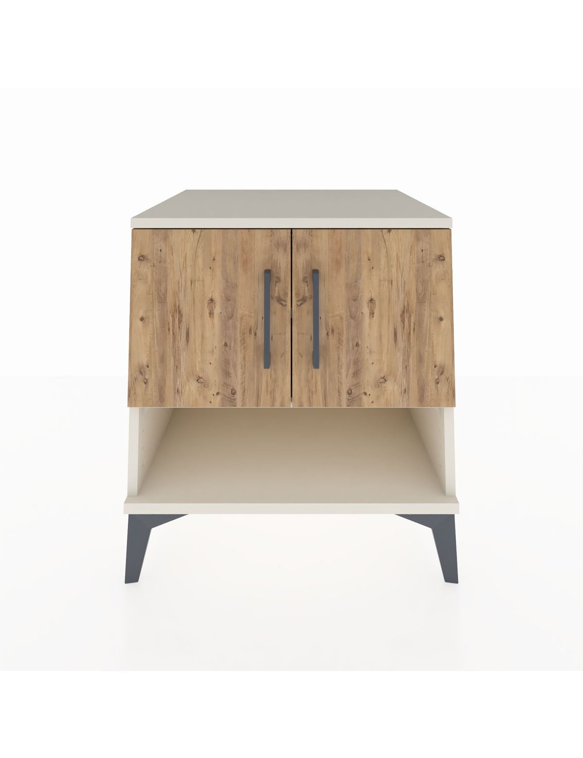 Kronos Komodin 2 Raflı 2 Kapaklı 60x59x64 Aytaşı-Çam