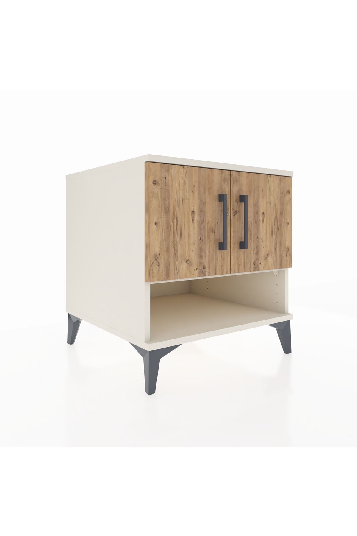 Kronos Komodin 2 Raflı 2 Kapaklı 60x59x64 Aytaşı-Çam