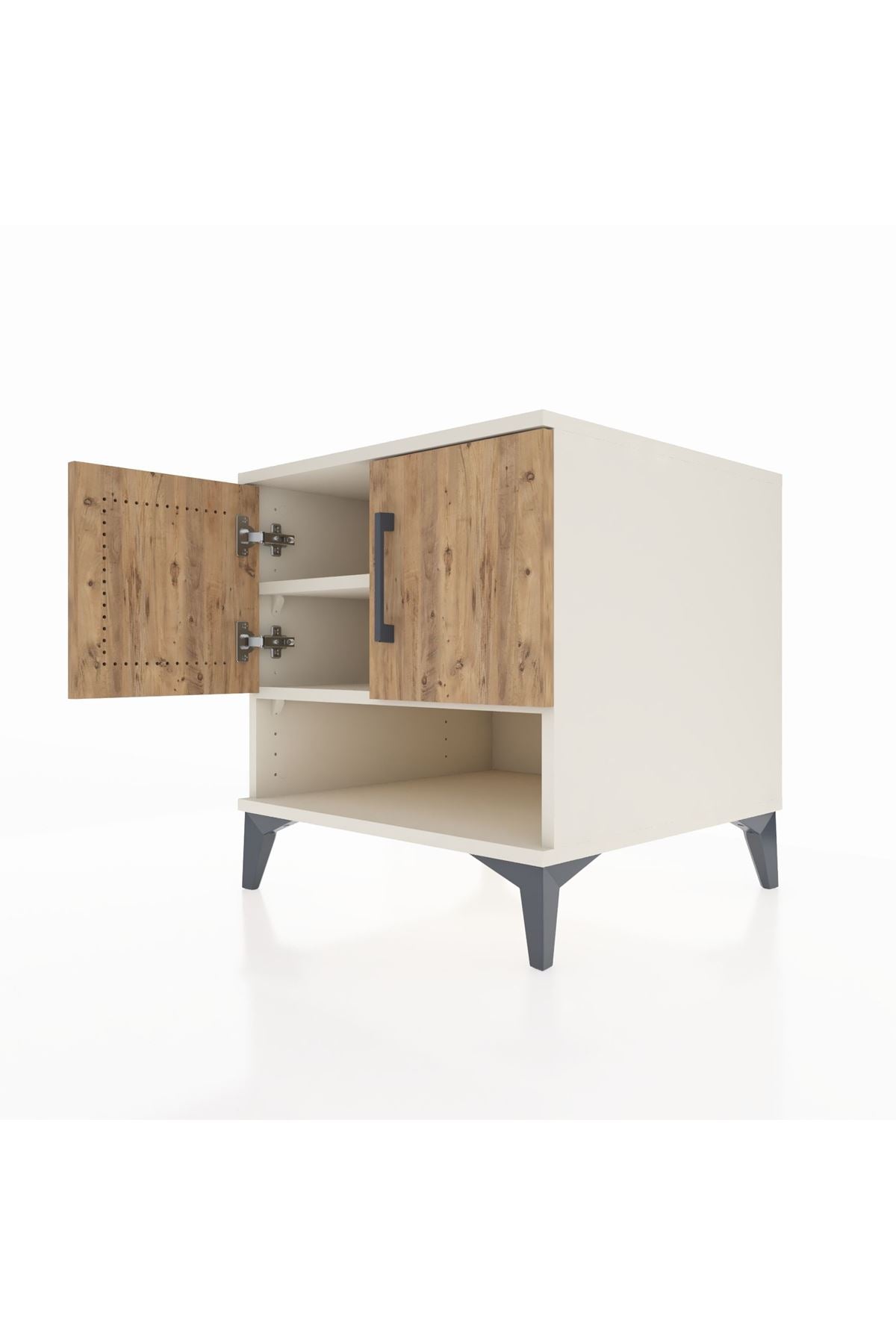 Kronos Komodin 2 Raflı 2 Kapaklı 60x59x64 - S78M010V3C