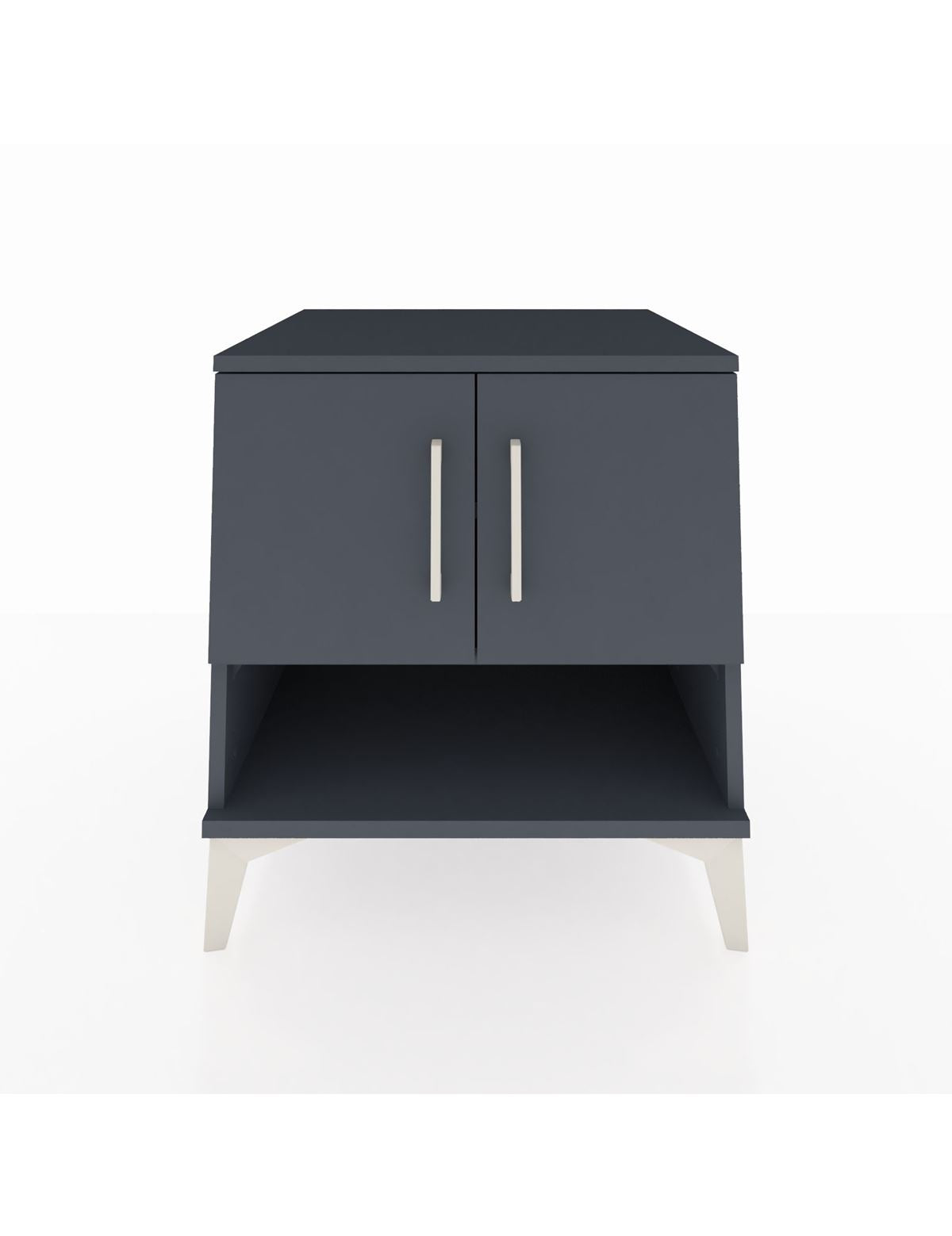 Kronos Komodin 2 Raflı 2 Kapaklı 60x59x64 Antrasit-Antrasit