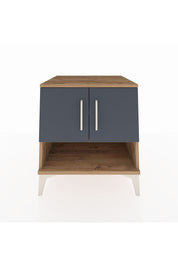 Kronos Komodin 2 Raflı 2 Kapaklı 60x59x64 Çam-Antrasit