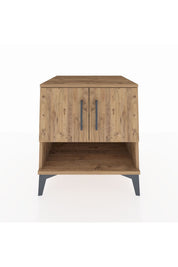 Kronos Komodin 2 Raflı 2 Kapaklı 60x59x64 Çam-Çam