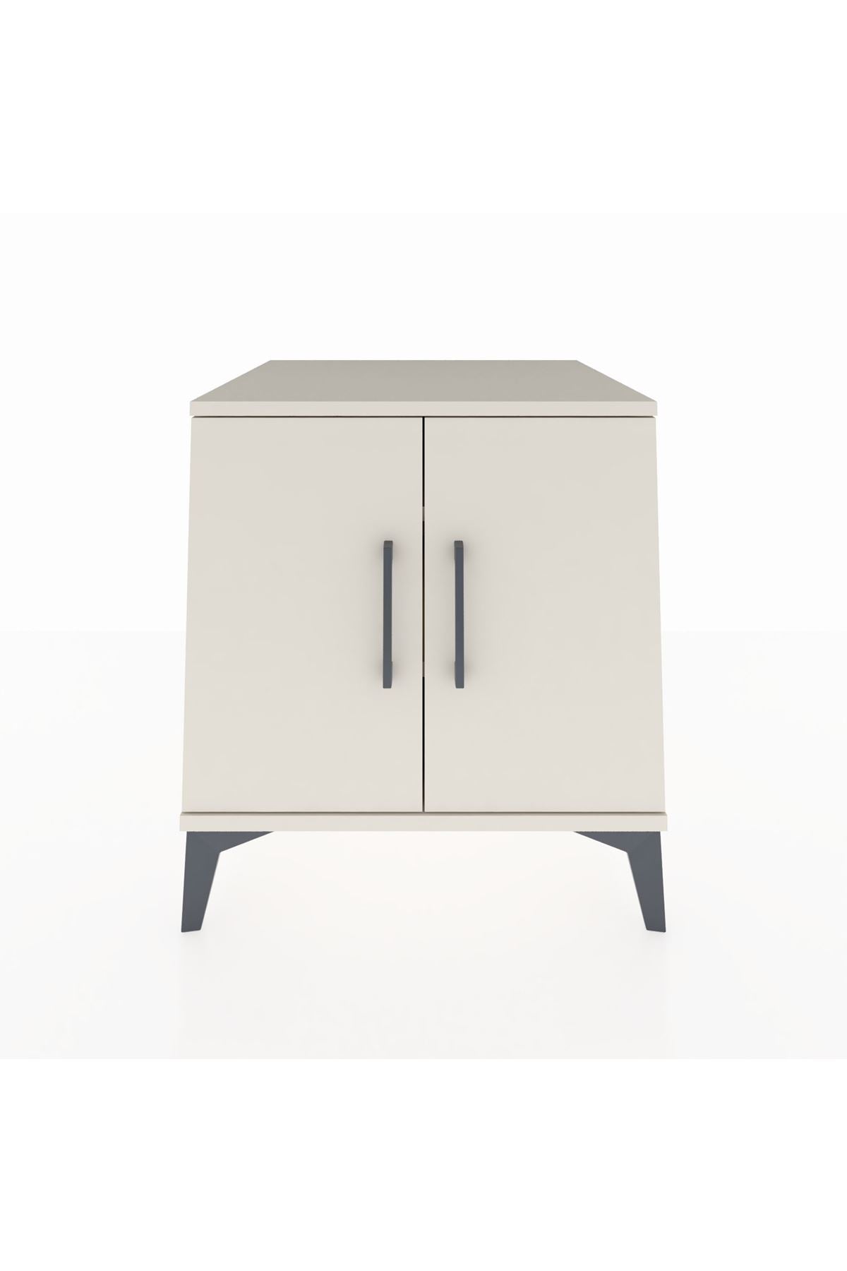 Kronos Komodin 2 Raflı 2 Kapaklı 60x59x64 Aytaşı-Aytaşı