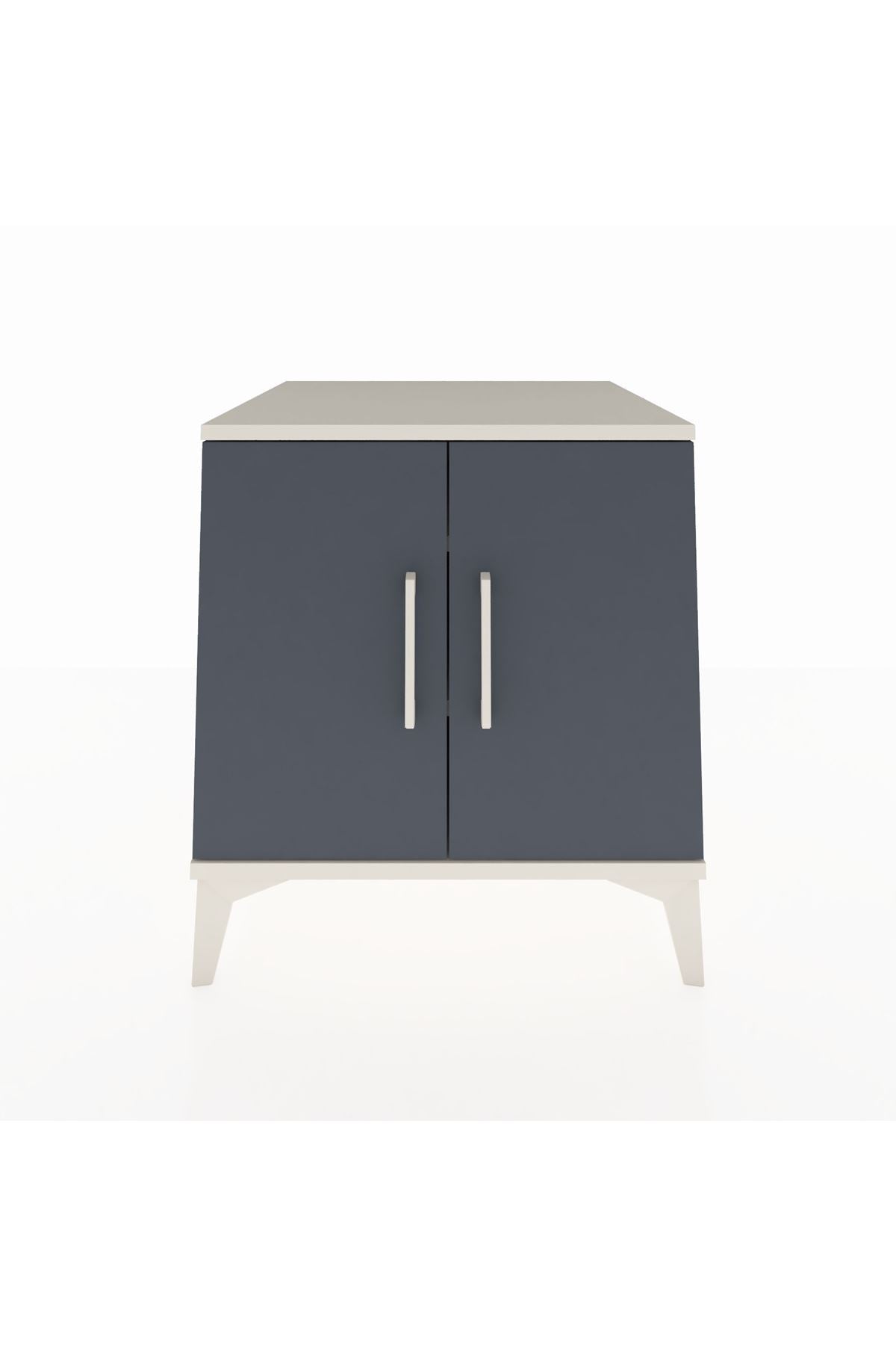 Kronos Komodin 2 Raflı 2 Kapaklı 60x59x64 Aytaşı-Antrasit