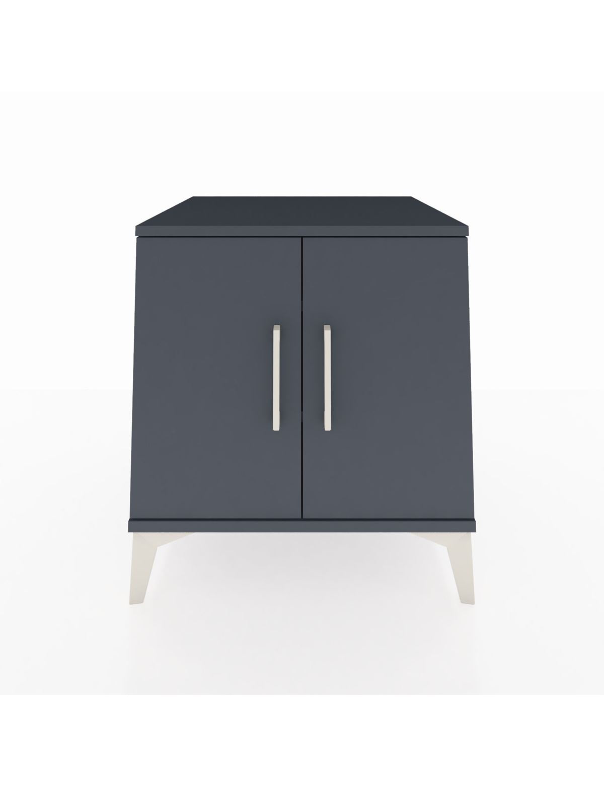 Kronos Komodin 2 Raflı 2 Kapaklı 60x59x64 Antrasit-Antrasit