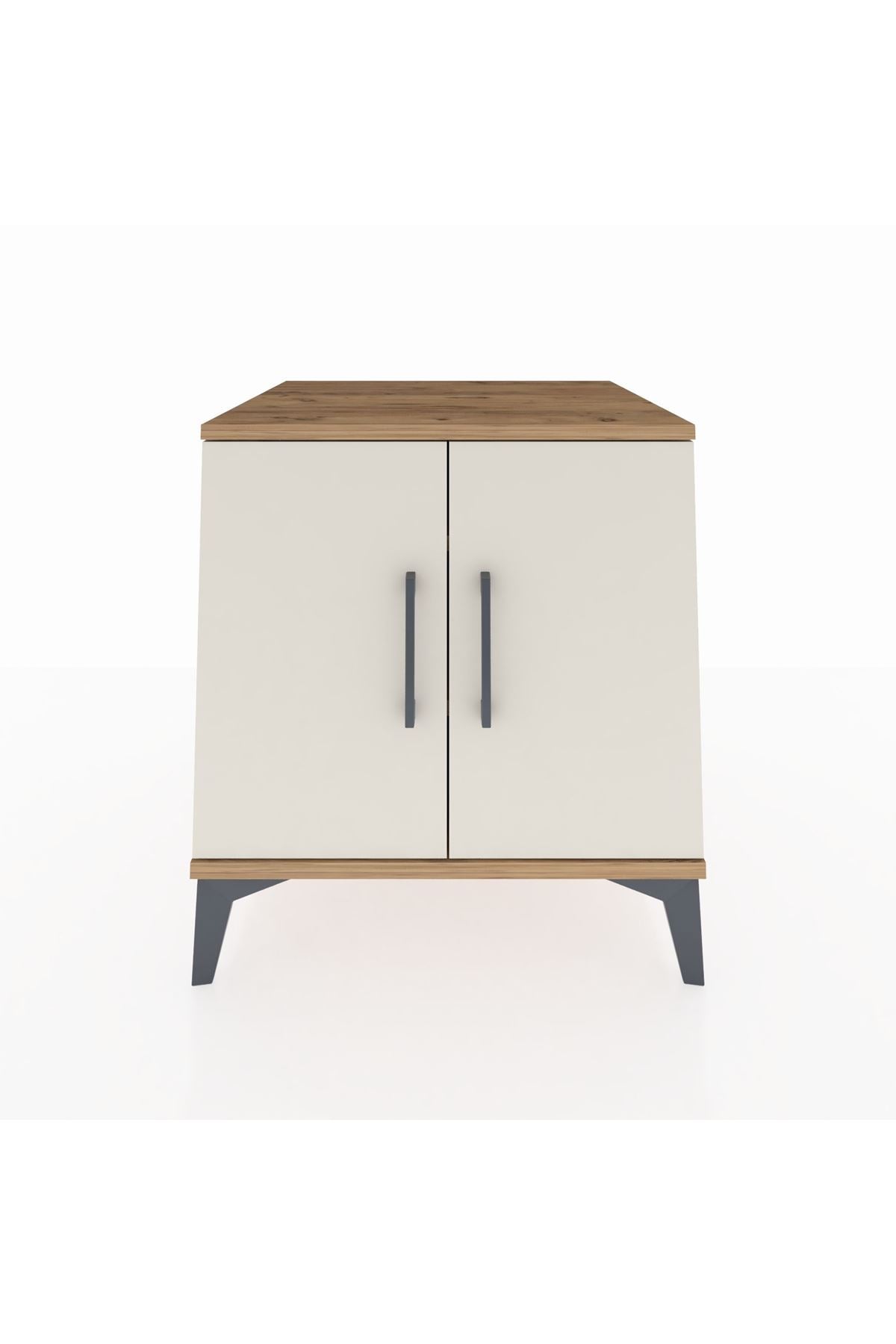 Kronos Komodin 2 Raflı 2 Kapaklı 60x59x64 - S78M011V7C