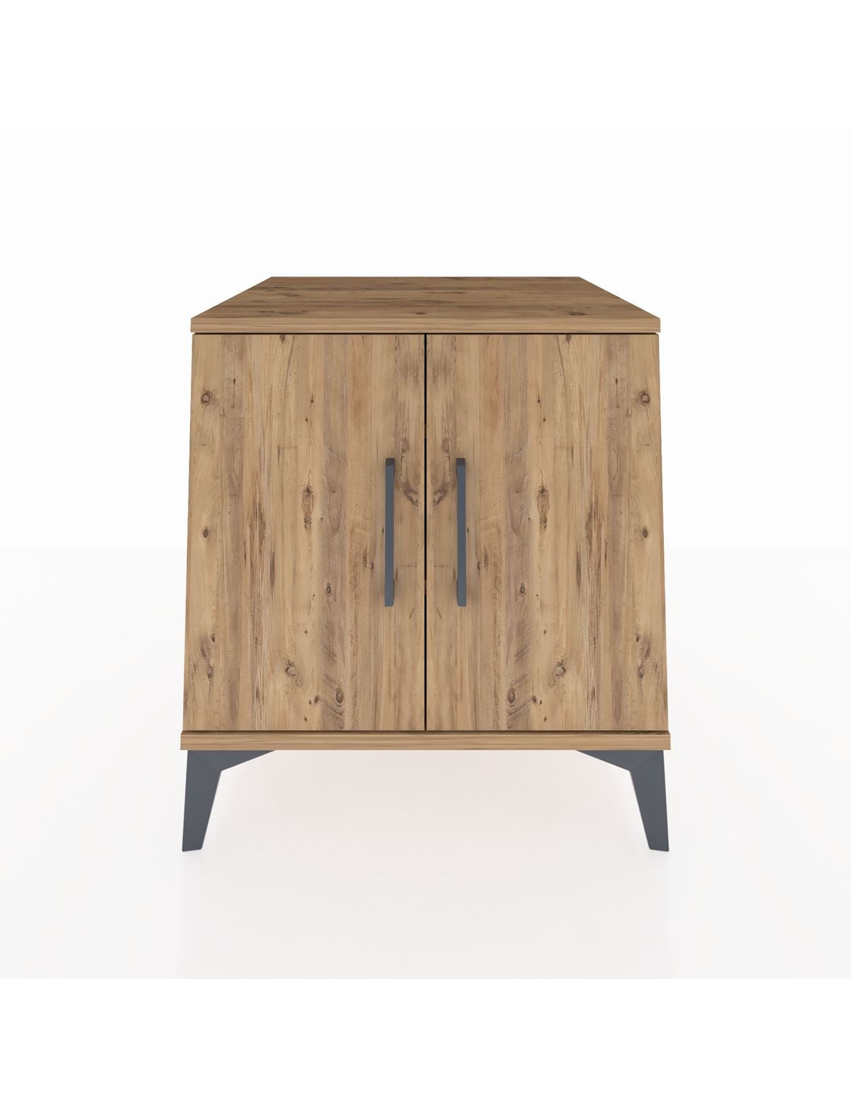 Kronos Komodin 2 Raflı 2 Kapaklı 60x59x64 Çam-Çam