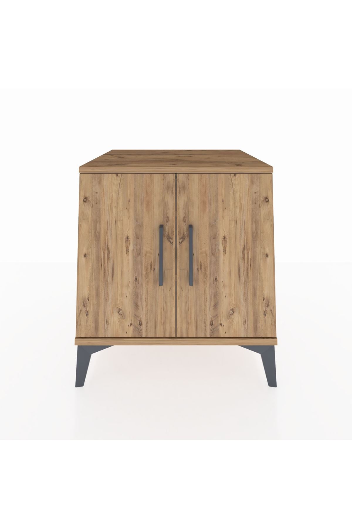 Kronos Komodin 2 Raflı 2 Kapaklı 60x59x64 Çam-Çam