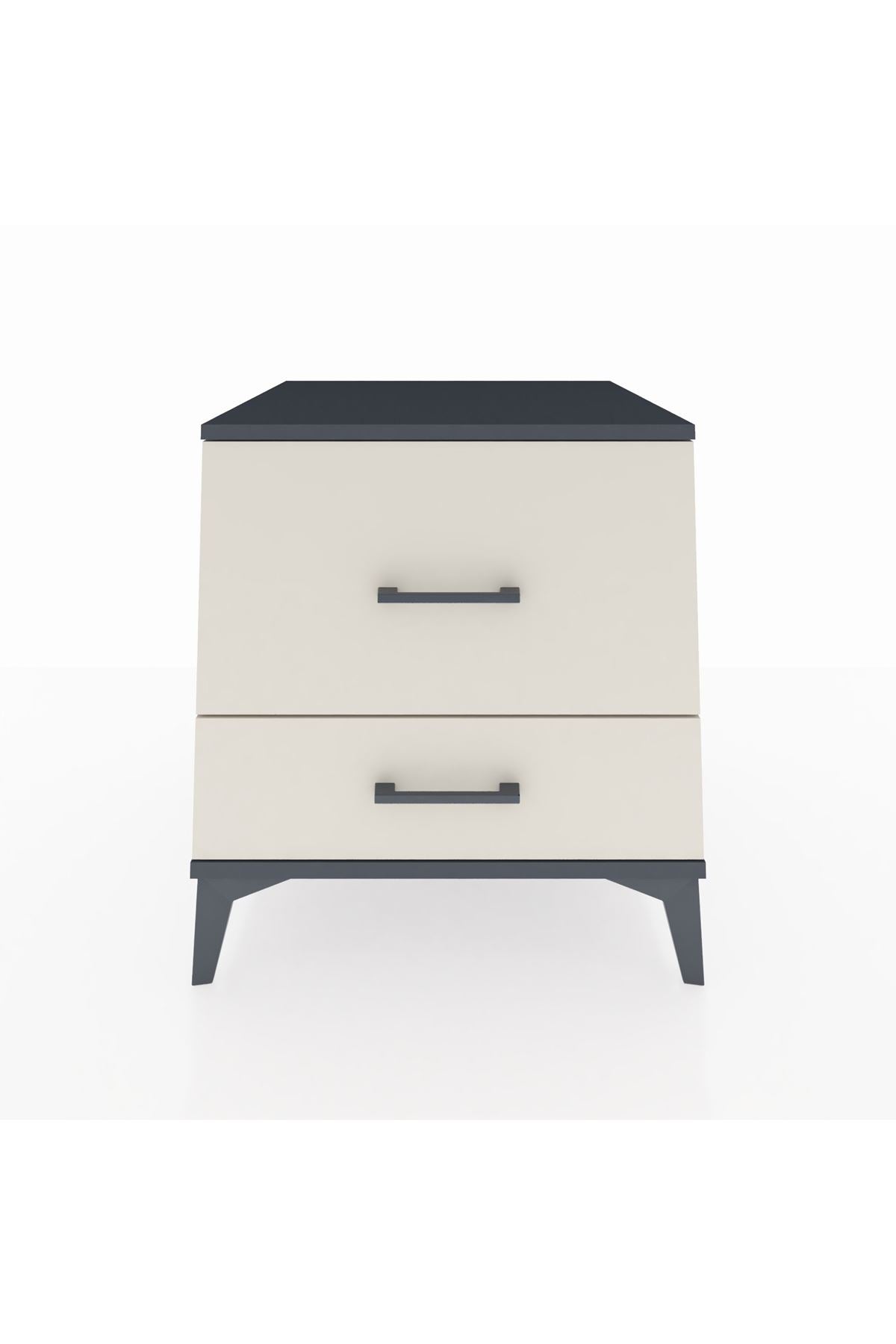 Kronos Komodin 2 Çekmeceli 60x59x64 Antrasit-Aytaşı