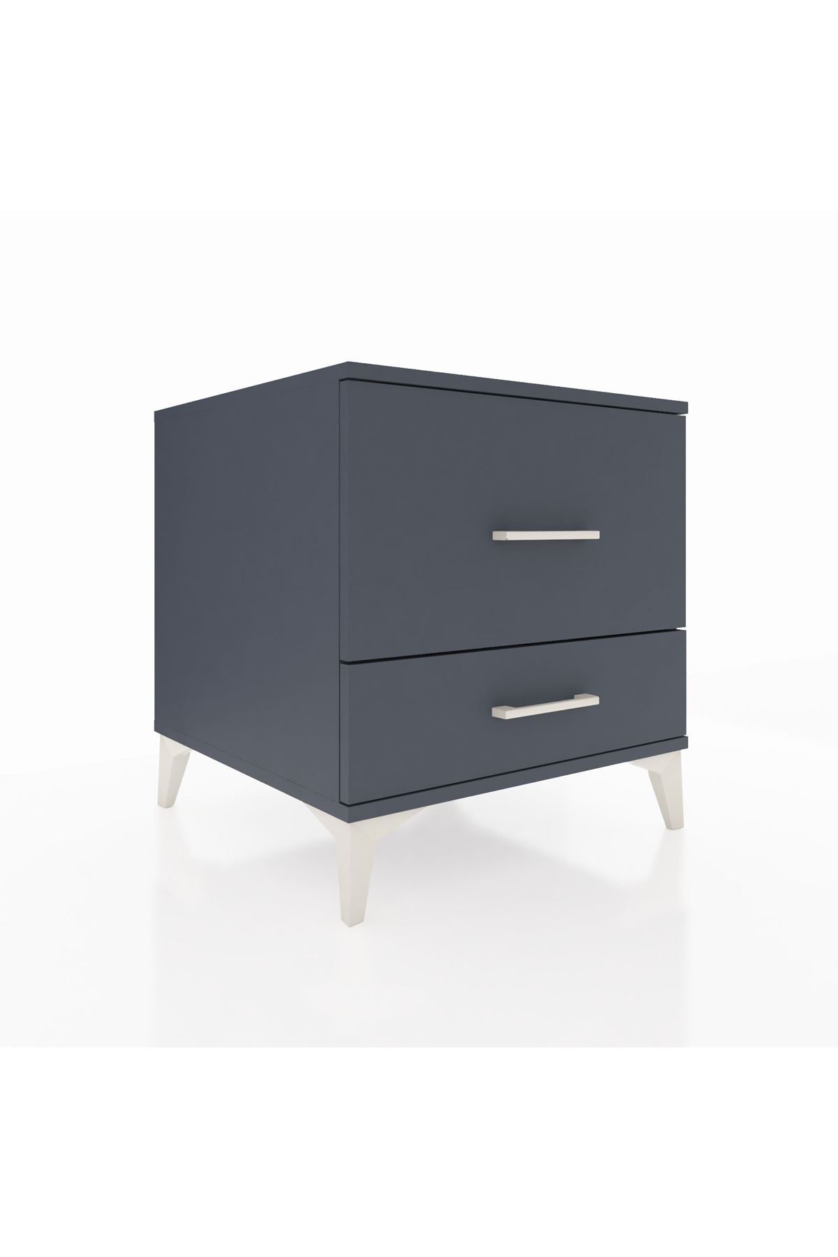 Kronos Komodin 2 Çekmeceli 60x59x64 Antrasit-Antrasit