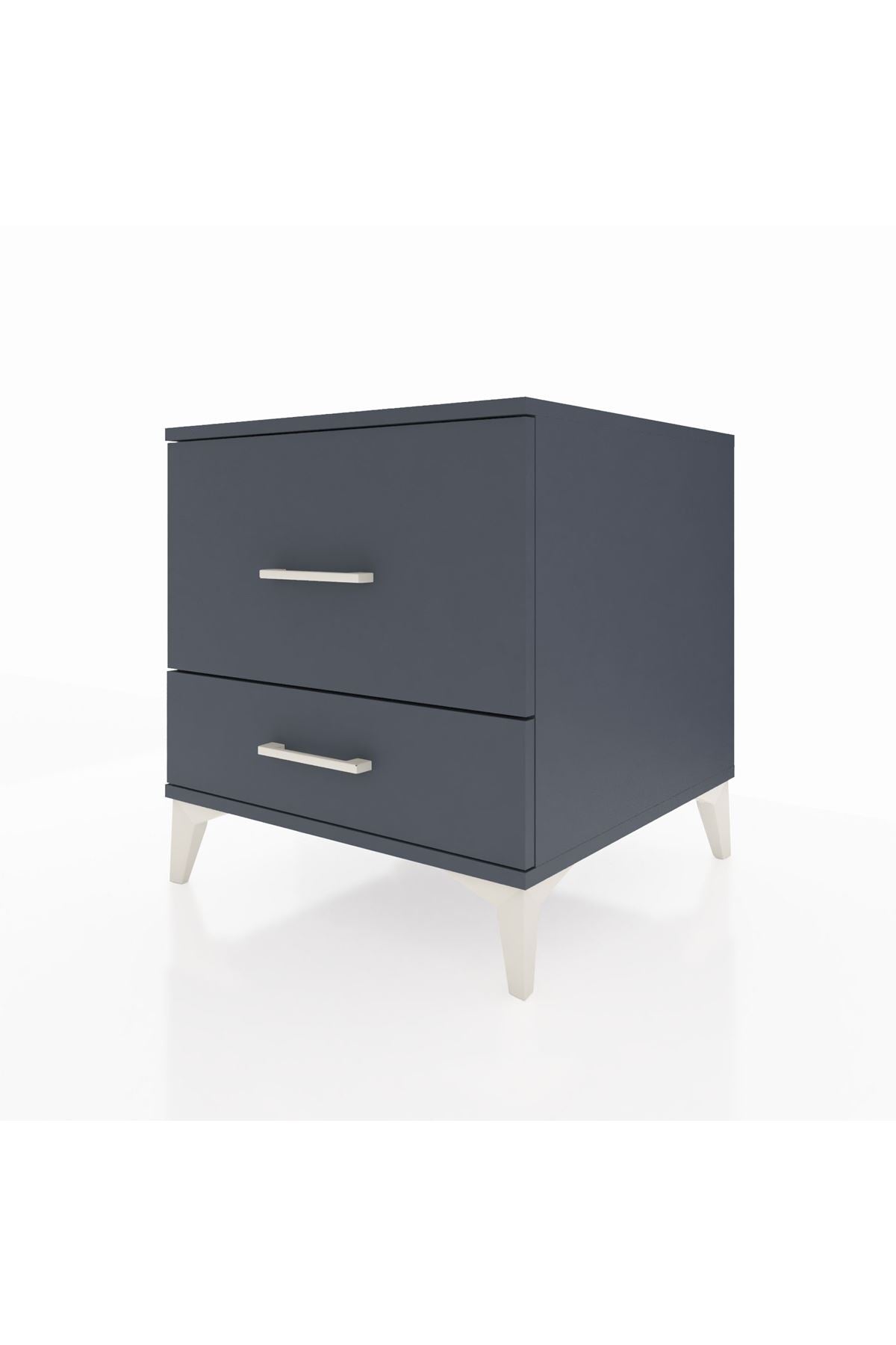 Kronos Komodin 2 Çekmeceli 60x59x64 Antrasit-Antrasit