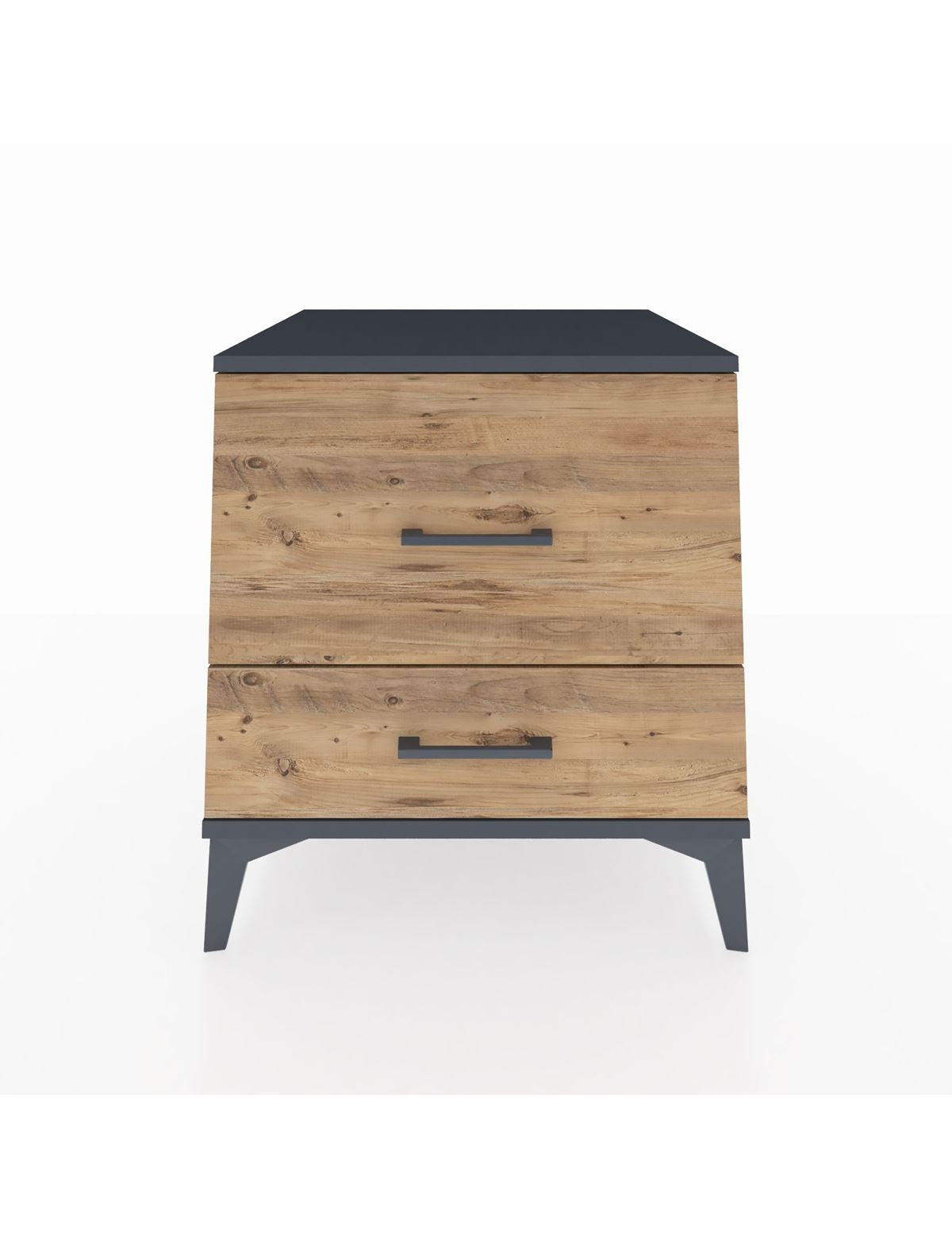 Kronos Komodin 2 Çekmeceli 60x59x64 Antrasit-Çam