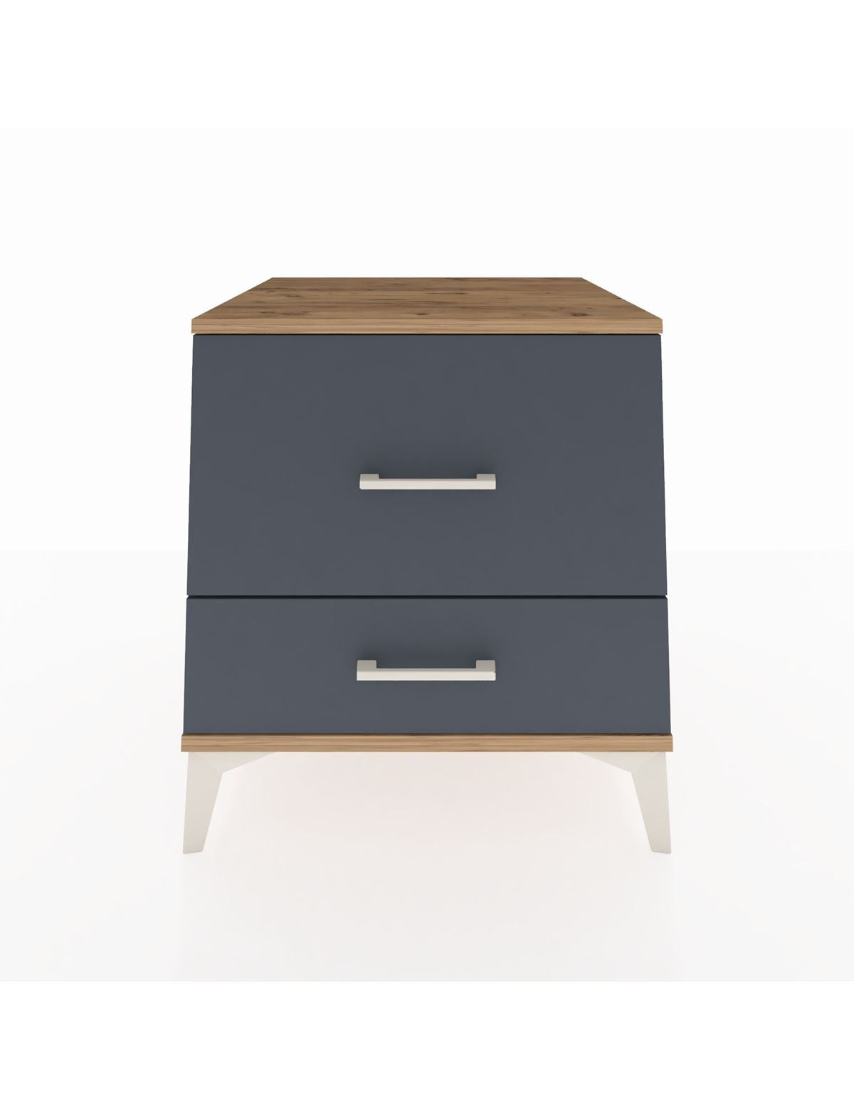 Kronos Komodin 2 Çekmeceli 60x59x64 Çam-Antrasit