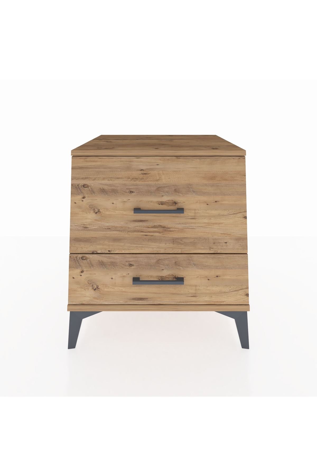 Kronos Komodin 2 Çekmeceli 60x59x64 Çam-Çam