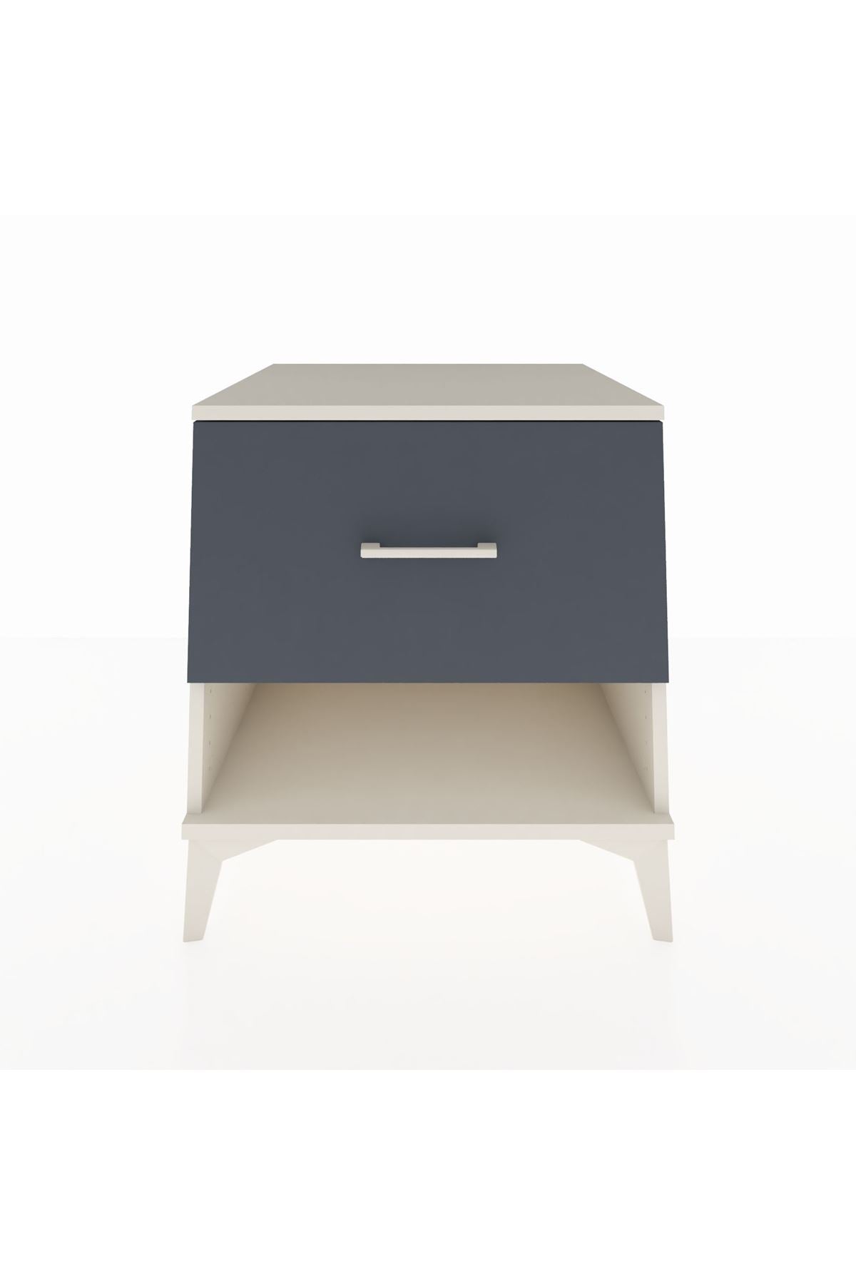 Kronos Komodin Tek Çekmeceli 60x59x64 Aytaşı-Antrasit